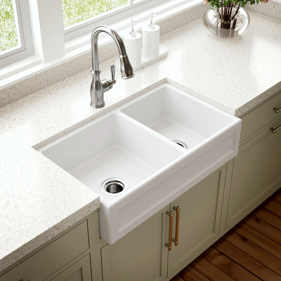 Cuba Dupla Cozinha Farm Sink Quadratta 77 Cm Estilo Fazenda Avental
