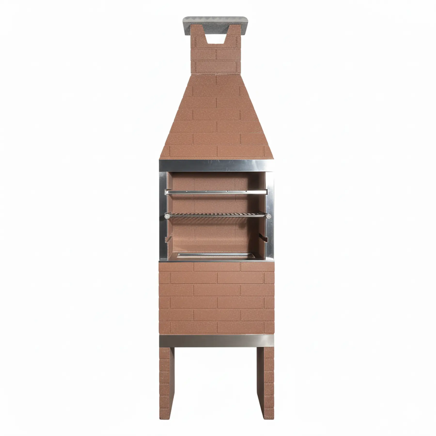 Churrasqueira Pré Moldada Tijolinho Concreto Marrom 55cm Primus