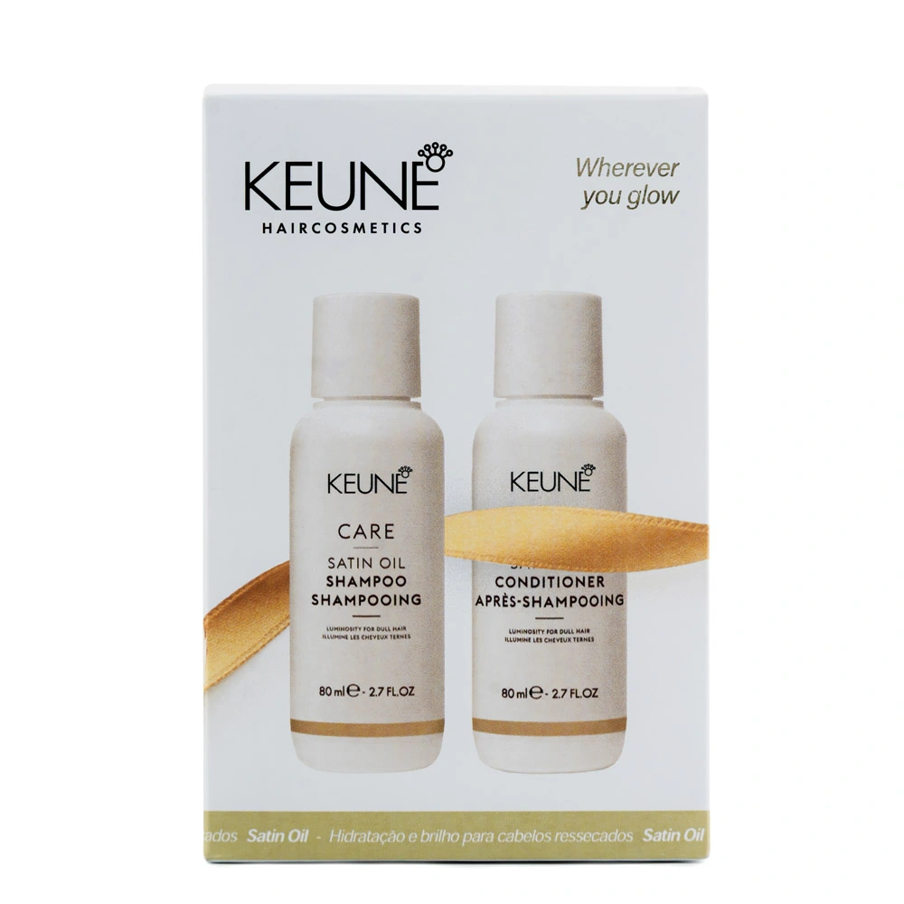 Kit Shampoo Condicionador 80ml Satin Oil Keune