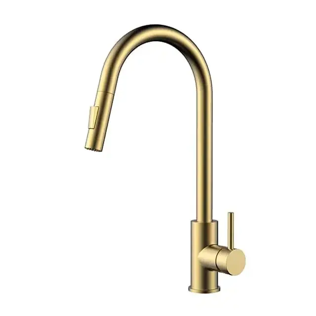 Misturador Monocomando Gold Matte Cozinha Gourmet Extensiva Classic – Kitbaco – Kclgo1040