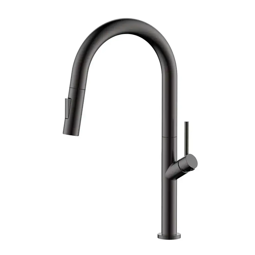 Misturador Monocomando Grafite Cozinha Gourmet Extensiva  Minimalist – Kitbaco – Kmigr1040