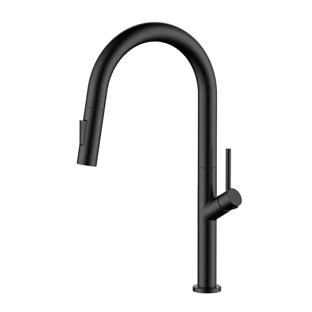 Misturador Monocomando Black Matte Cozinha Gourmet Extensiva Minimalist – Kitbaco – Kmib1040