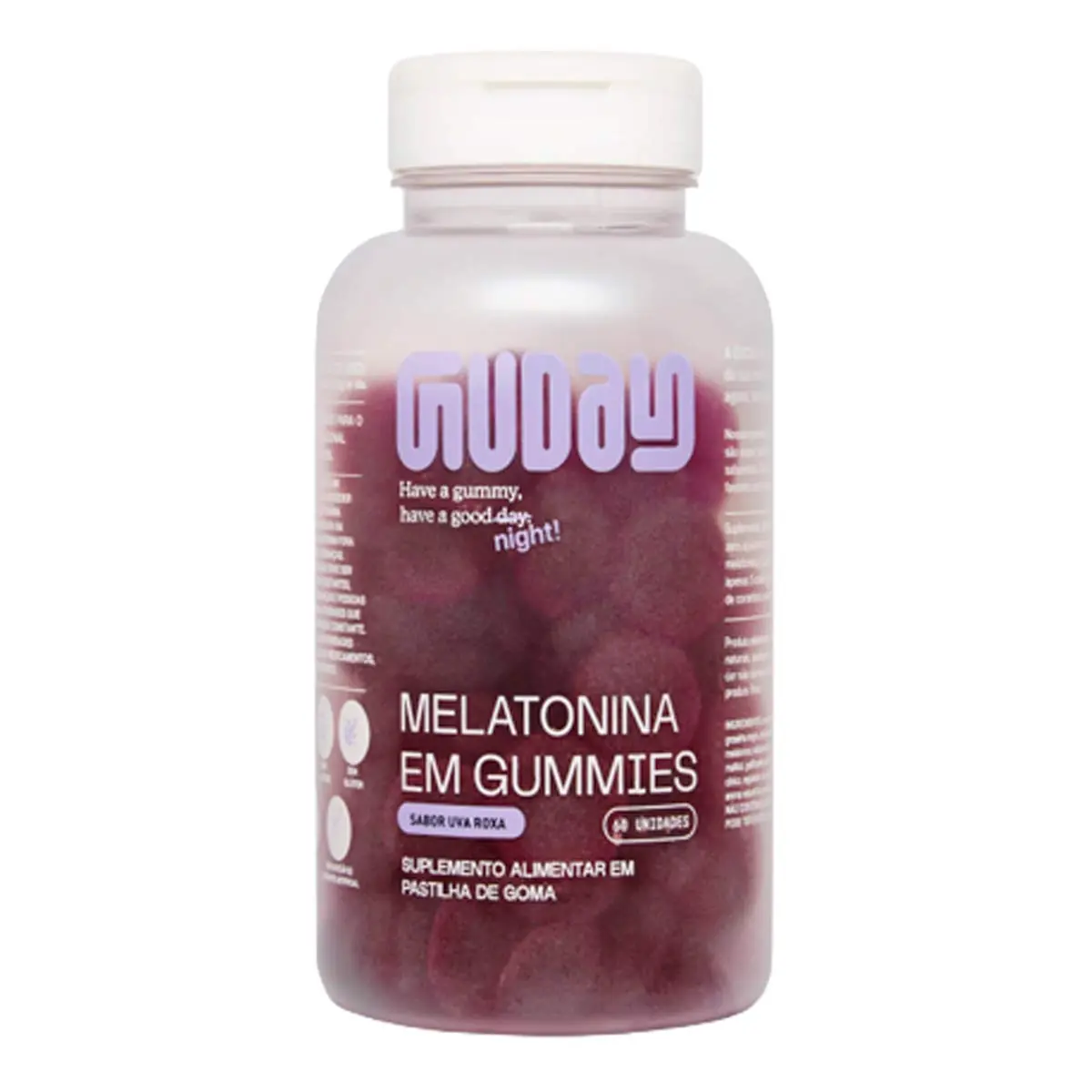 Melatonina Gummy 60 Gomas Uva Roxa Guday