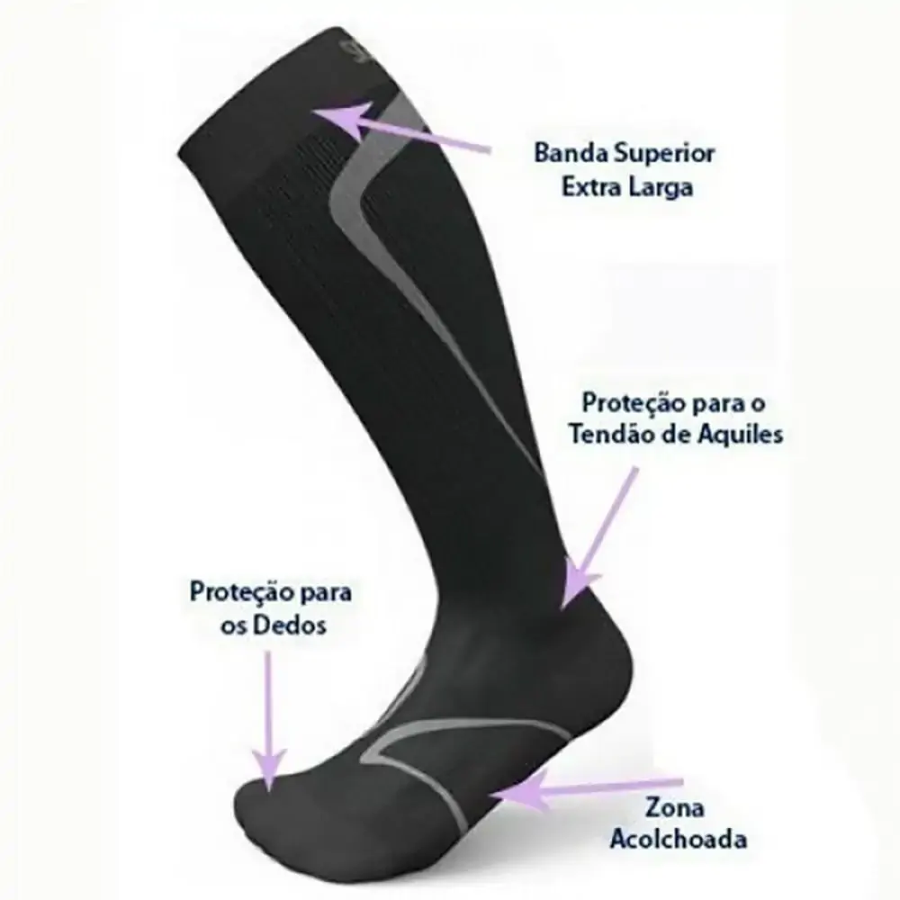 Meia 3/4 Esportiva Performance 520 Ad 20-30 Mmhg Sigvaris Preto G3