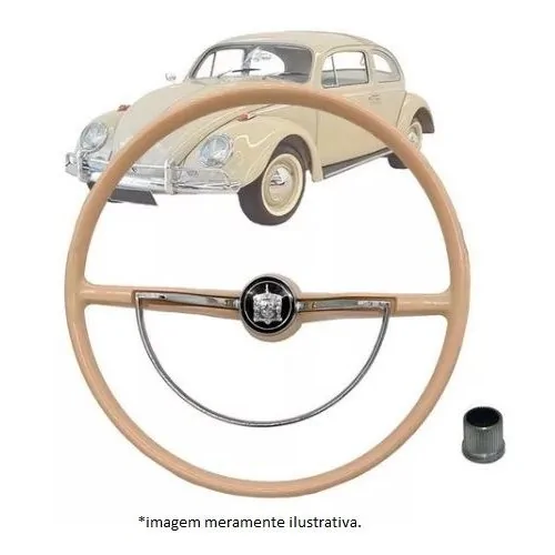 Volante de Direção VOLKSWAGEN FUSCA Modelo Calice Branco Marfim - GUIA ACESSORIOS GAA00141