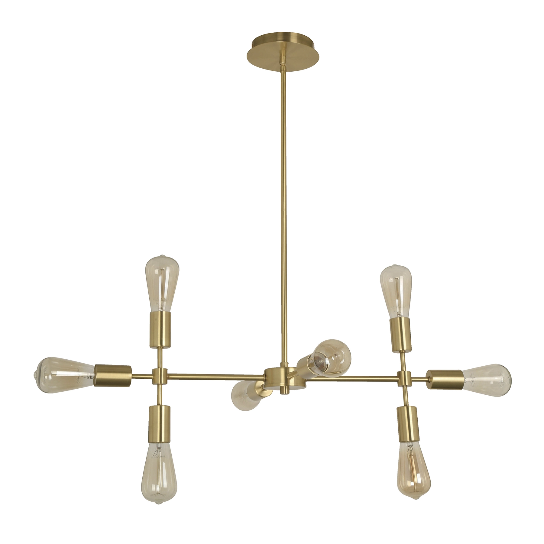 Pendente 8 Lâmpadas Metal Dourado Charlotte Lumicentro