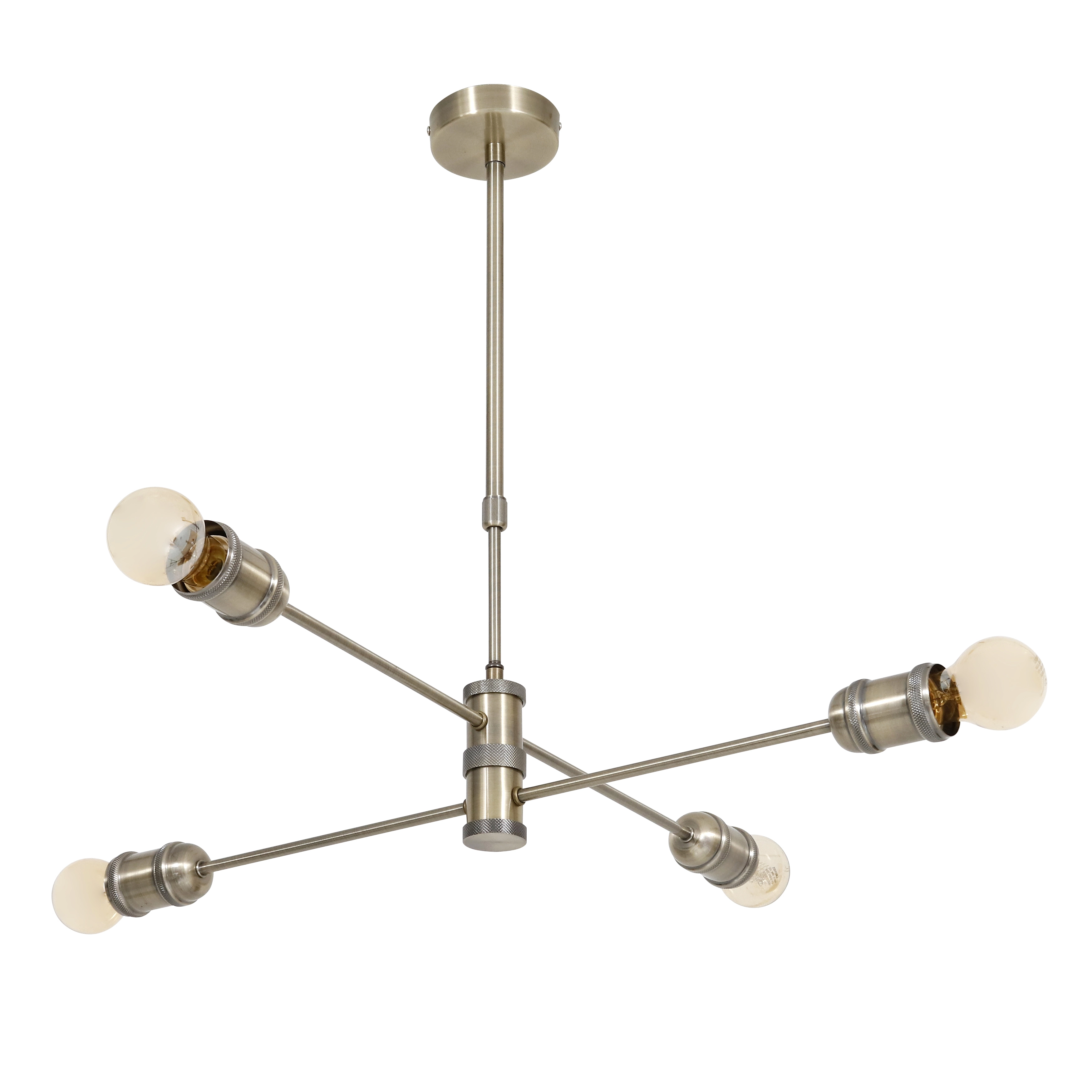 Pendente 4 Lâmpadas Dourado Metal Sagita Inspire