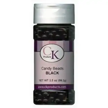 Sugar Candy Beads, 7mm Black /3.5 Oz