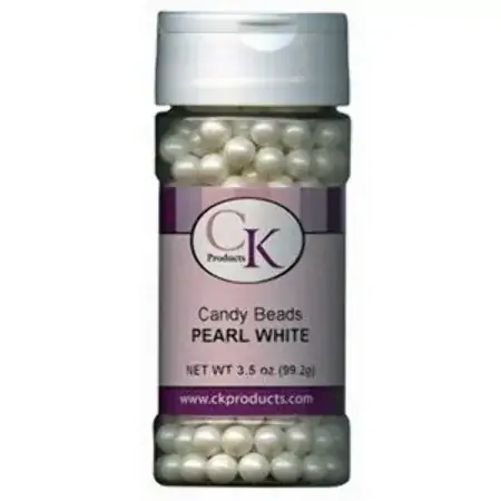 Ck Products Candy Beads Pearl White 7mm 3.5 Oz.