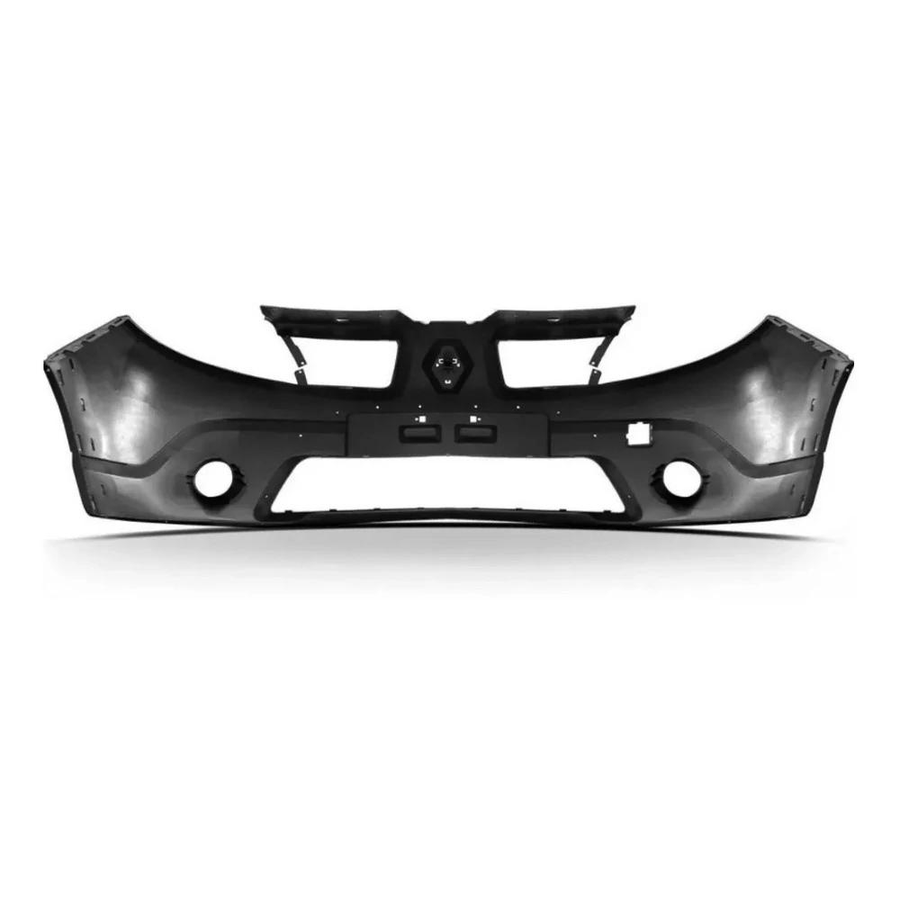 Para-choque Dianteiro RENAULT SANDERO Preto com Furo - LOMA PLAST LHT406