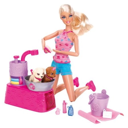 Mattel Barbie Família Banho Dos Filhotes