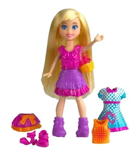 Polly Pocket Doll And Fashion Accessories Set Of 2