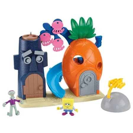 Boneco Fisher Price Imaginext Bob Esponja Casa Abacaxi Bikini Bottom