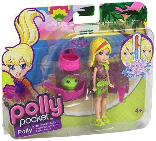 1 X Polly Pocket Zip N Splash Color Change Polly