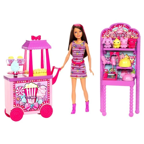 Mattel Barbie Family Irmãs No Parque Pipocas E Recordações