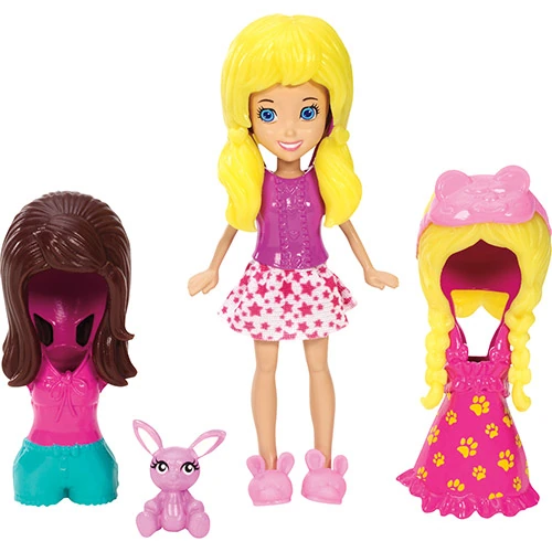 Boneca Polly Pocket Conjunto Fashion Clip Snap 2 Mattel