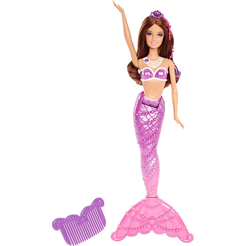 Boneca Barbie E A Sereia Das Pérolas Amiga Sereia Roxa Bdb48 Mattel