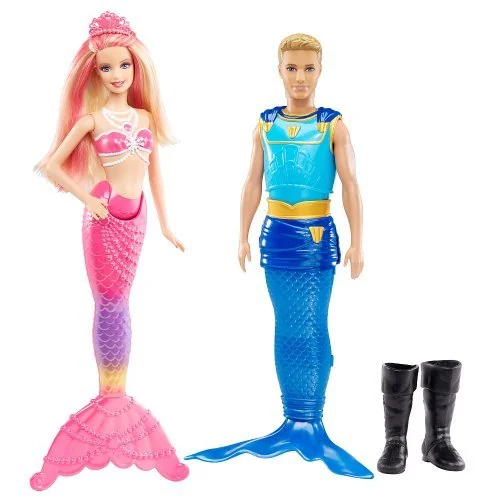 Barbie Pearl Princess With Prince Ken Triton, 2 Pack