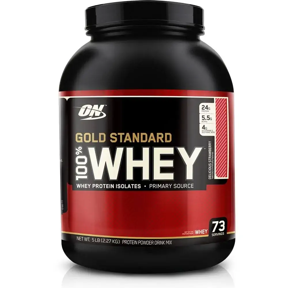 Whey Gold Standard 100 Morango 5lb 2273g Optimum Nutrition On