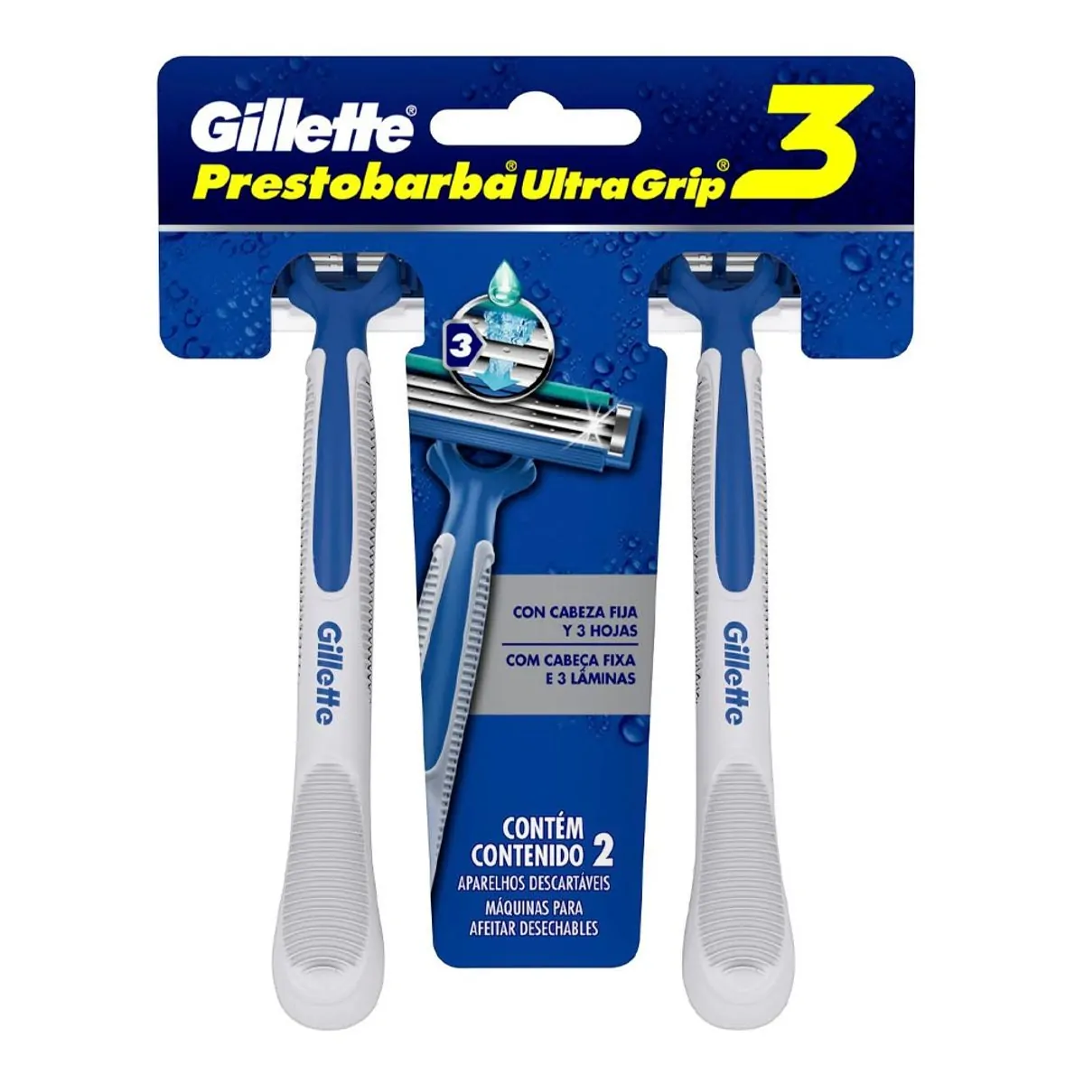 Aparelho de Barbear Gillette Prestobarba Ultragrip3 2 Unidades