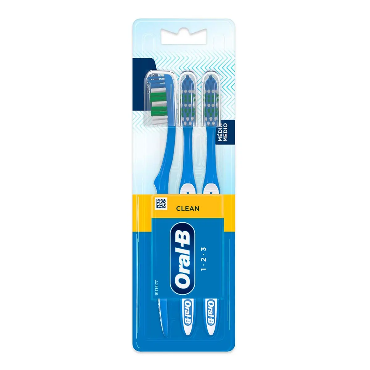 Escova Dental Oral-B 123 3 Unidades