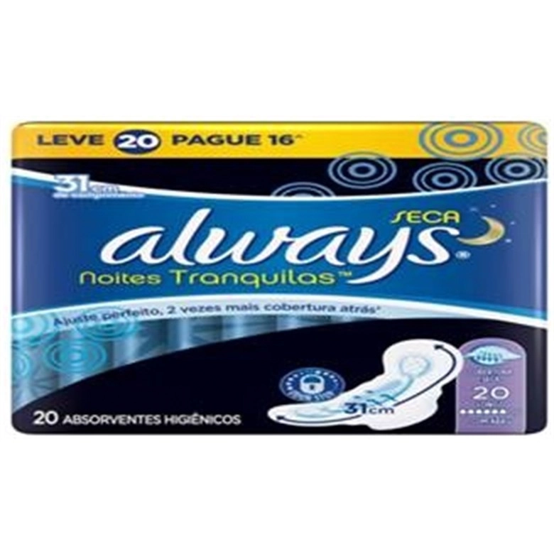 Absorvente Com Abas Always Noturno Seca L20p16 Unit