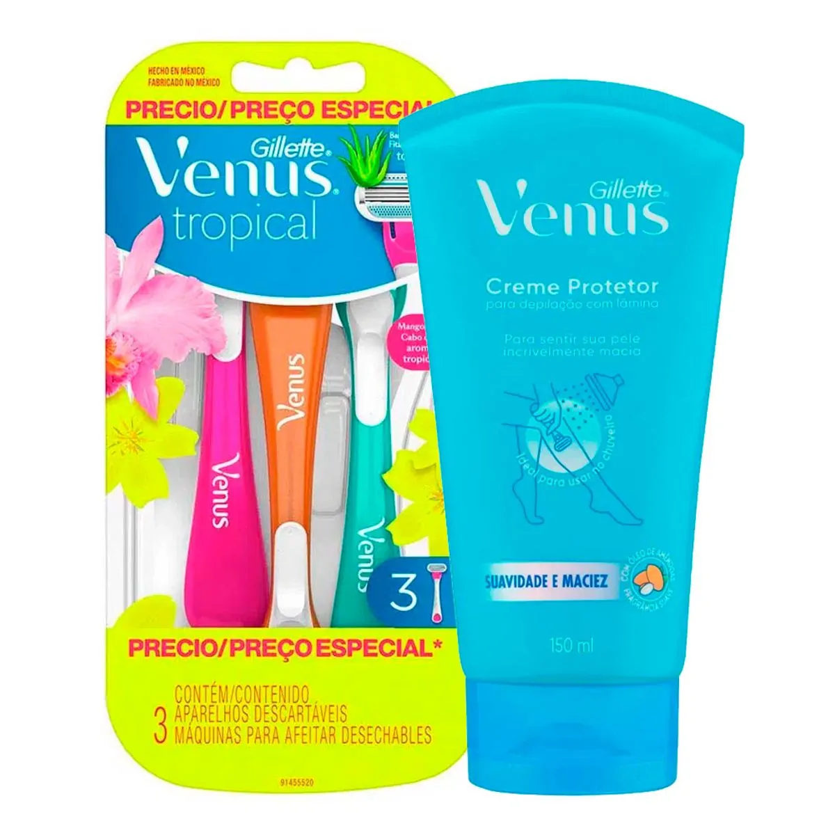 Aparelho de Depilar Gillette Venus Tropical 3 Unidades