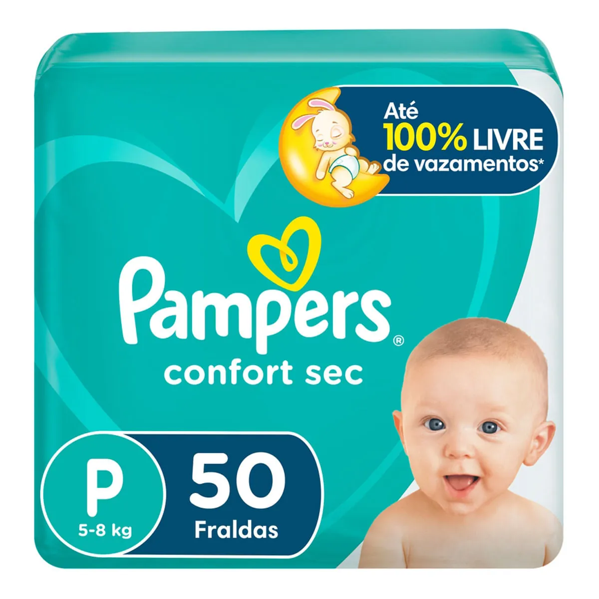 Fralda Descartável Pampers Confort Sec P 50 Unidades