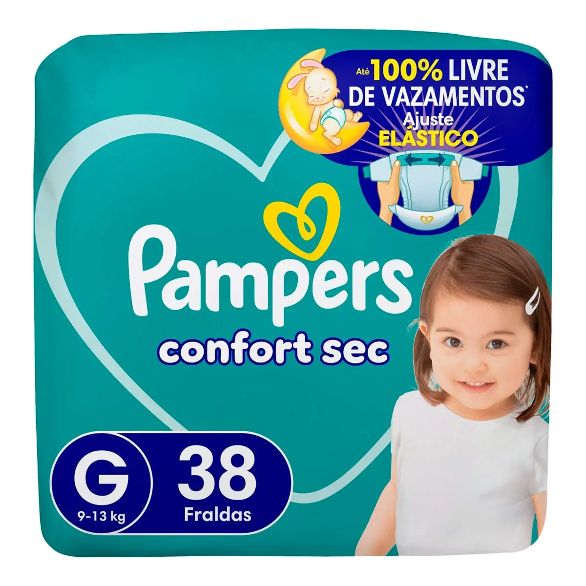 Fralda Pampers Confort Sec G 38 unidades