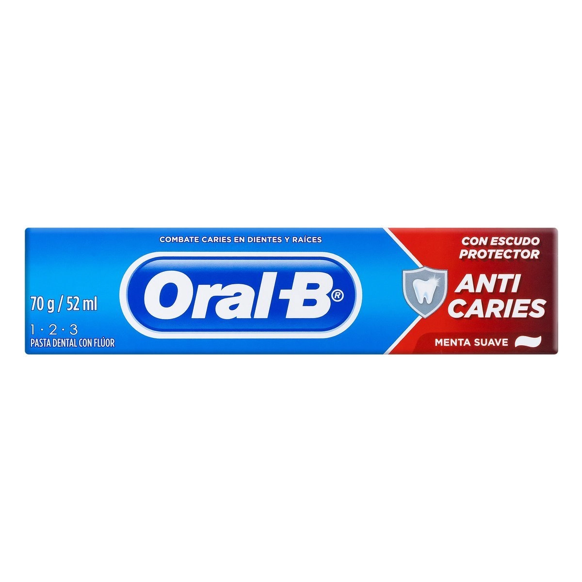 Creme Dental Oral-B 1.2.3 Anticáries Menta Suave 70g