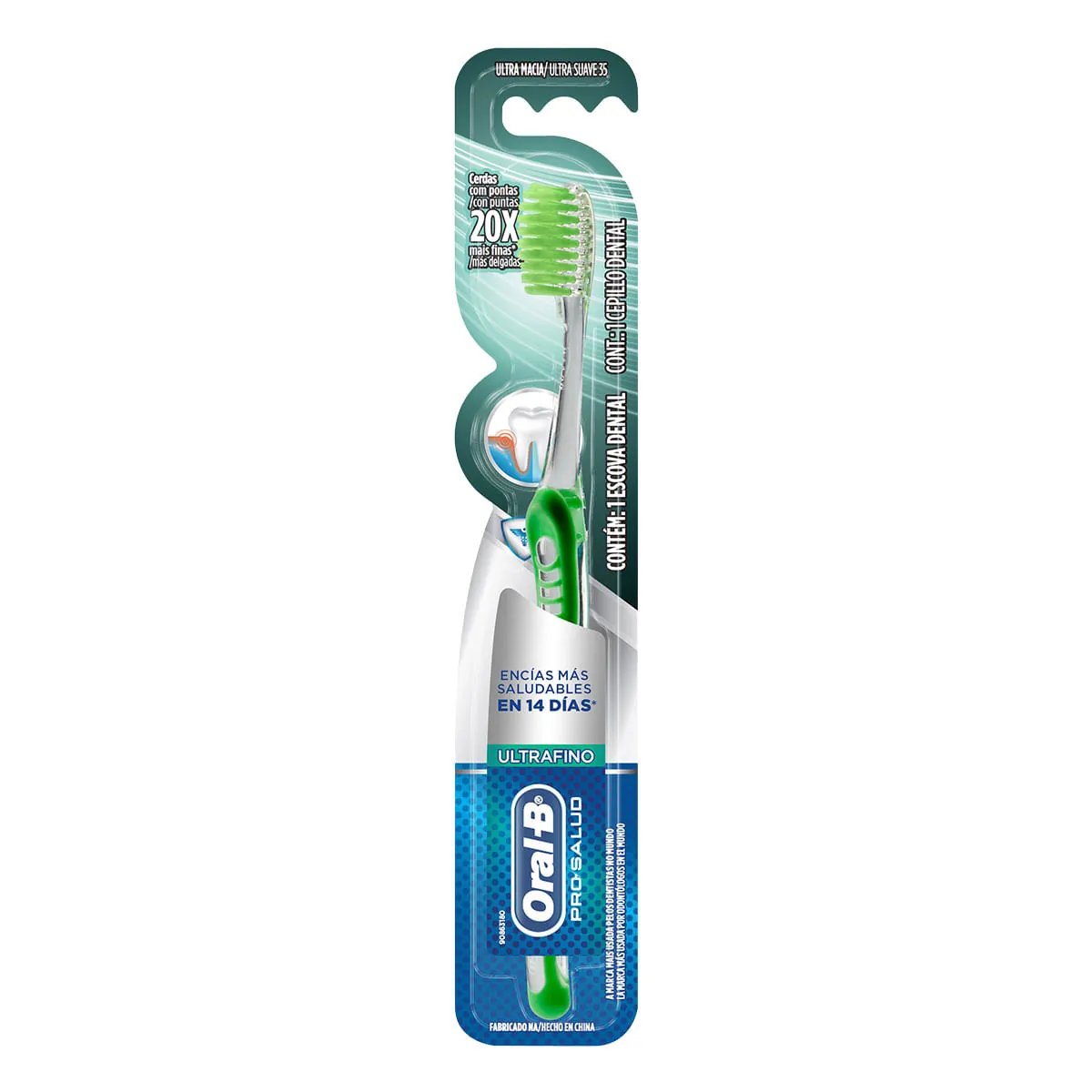 Escova Dental Oral B Pró-Saúde Ultrafina Verde