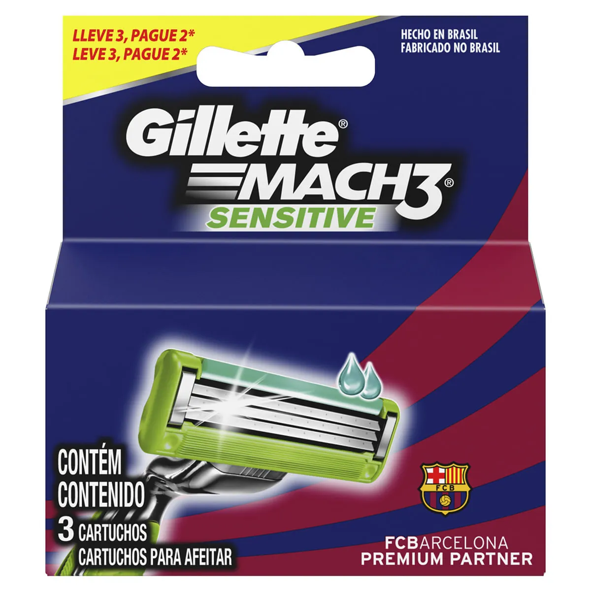 Carga De Aparelho Para Barbear Gillette Mach3 Sensitive Leve 3 Pague 2 Unidades