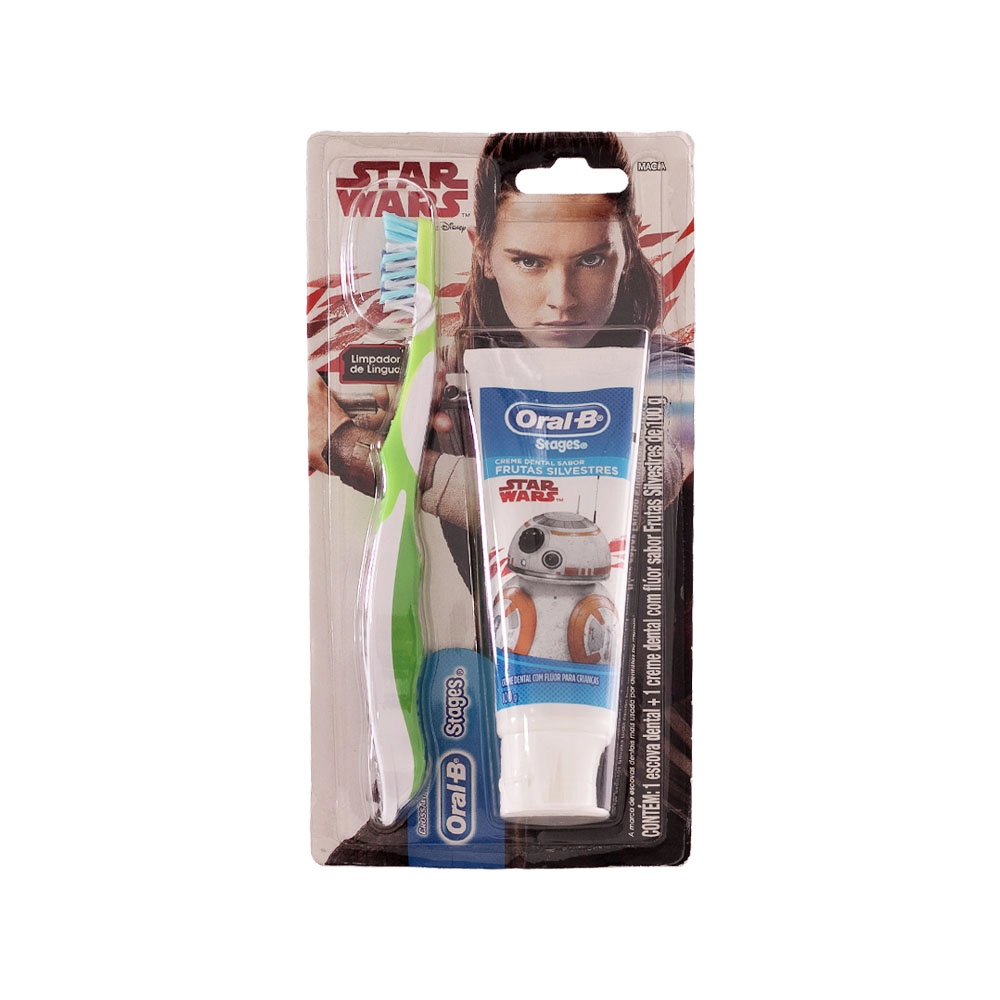 Kit Oral-B Stages Star Wars Escova e Creme Dental 75ml 2 Peças