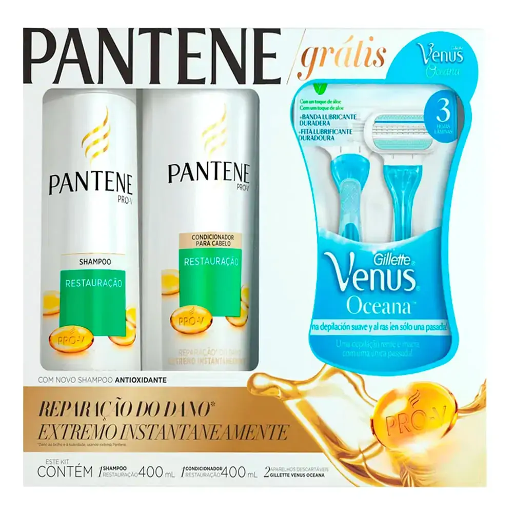 Kit Sh Co Pantene 400 200ml Liso Extremo Venus