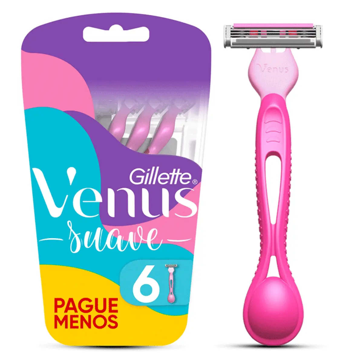 Aparelho Descartável Para Depilar Gillette Venus Simply3 Suave 6 Unidades Leve Mais Pague Menos