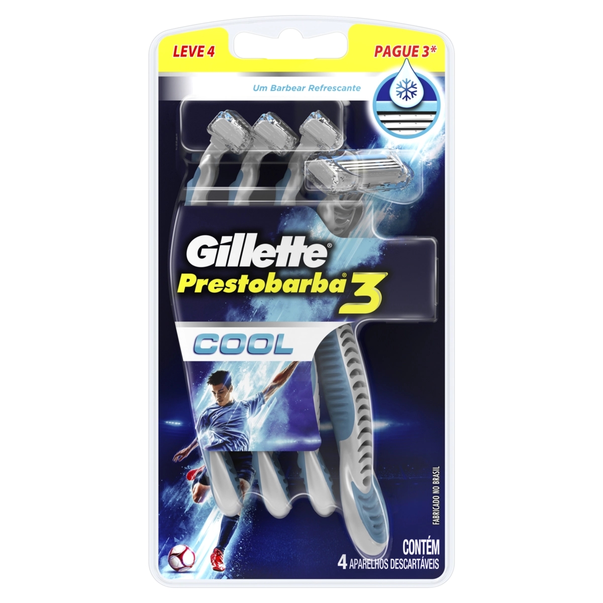 Aparelho Descartável Para Barbear Gillette Prestobarba3 Ice Leve 4 Pague 3 Unidades