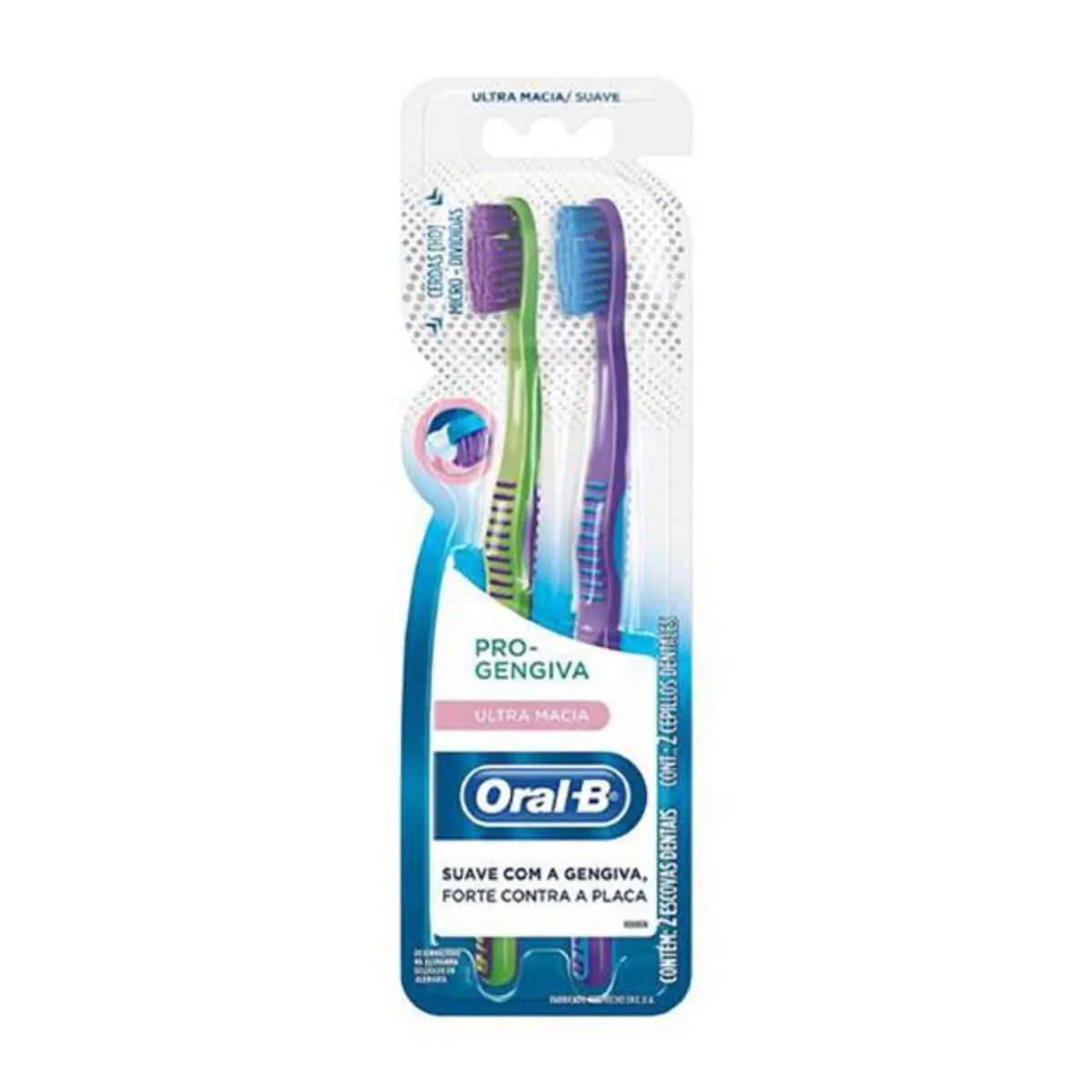 Pack Escova Dental Ultramacia Oral B Pro Gengiva 2 Unidades