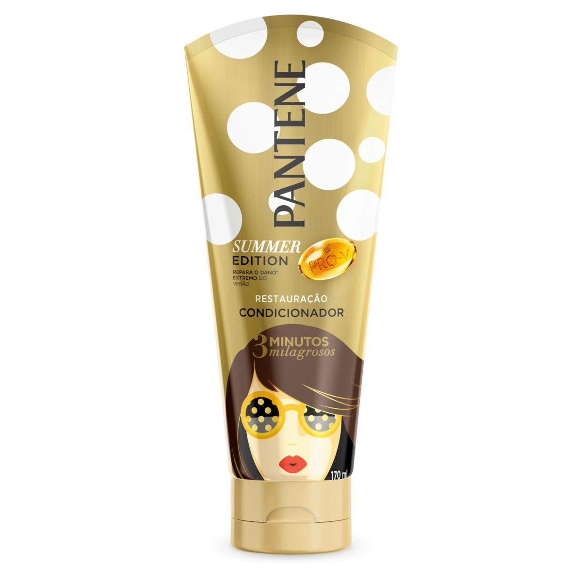 Condicionador Pantene 3 Minutos Milagrosos Restauração Bisnaga 170ml Summer Edition