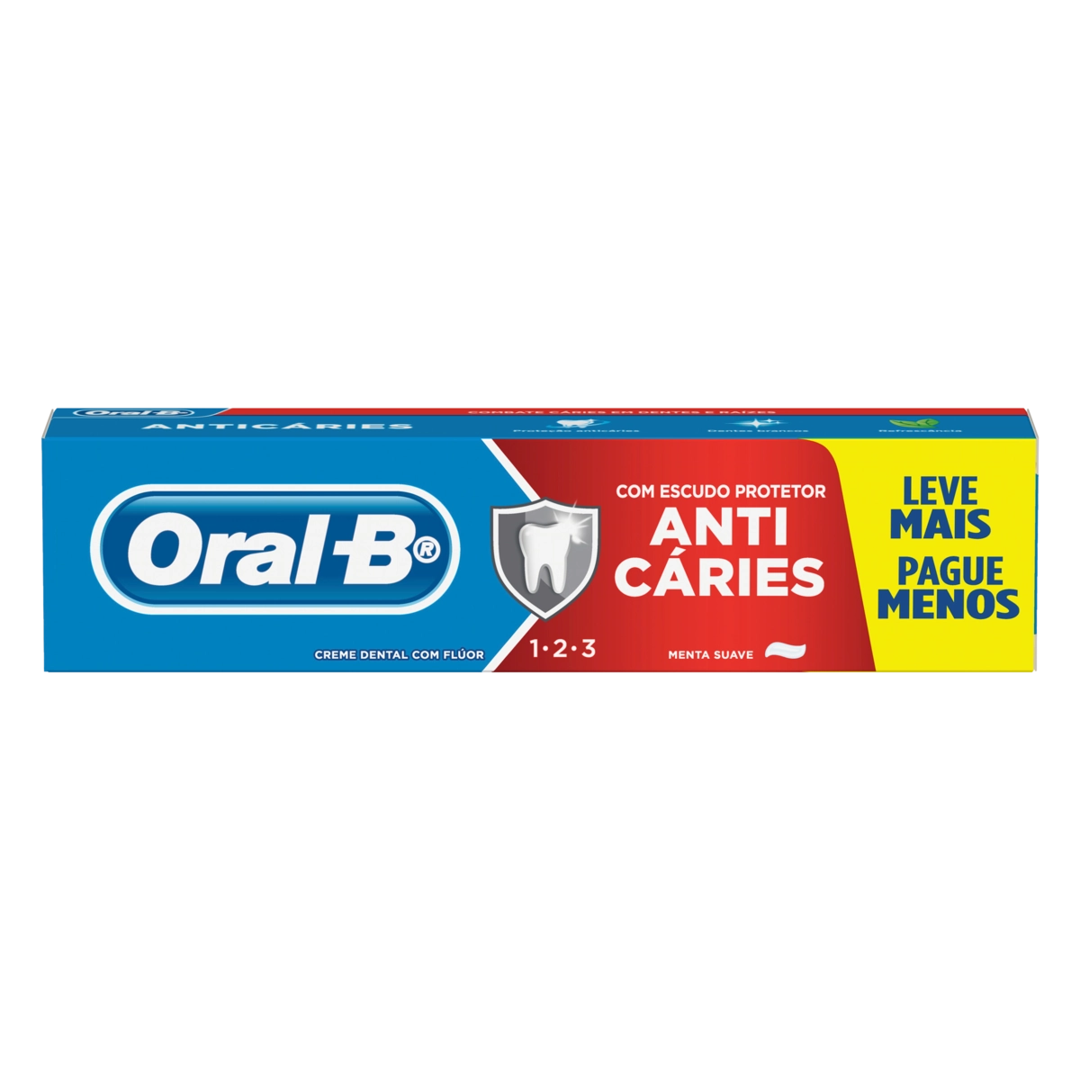 Creme Dental Menta Suave Oral B 1 2 3 Caixa 150g Leve Mais Pague Menos