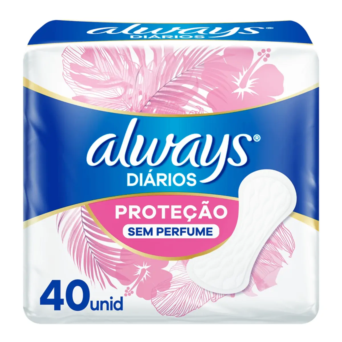 Protetores Diários Always Sem Perfume 40 Unidades