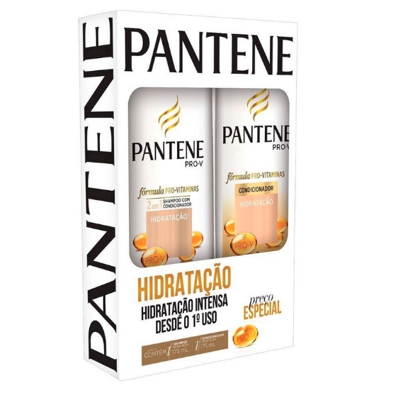 Kit Shampoo Condicionador Pantene Hidratação 175ml Cada