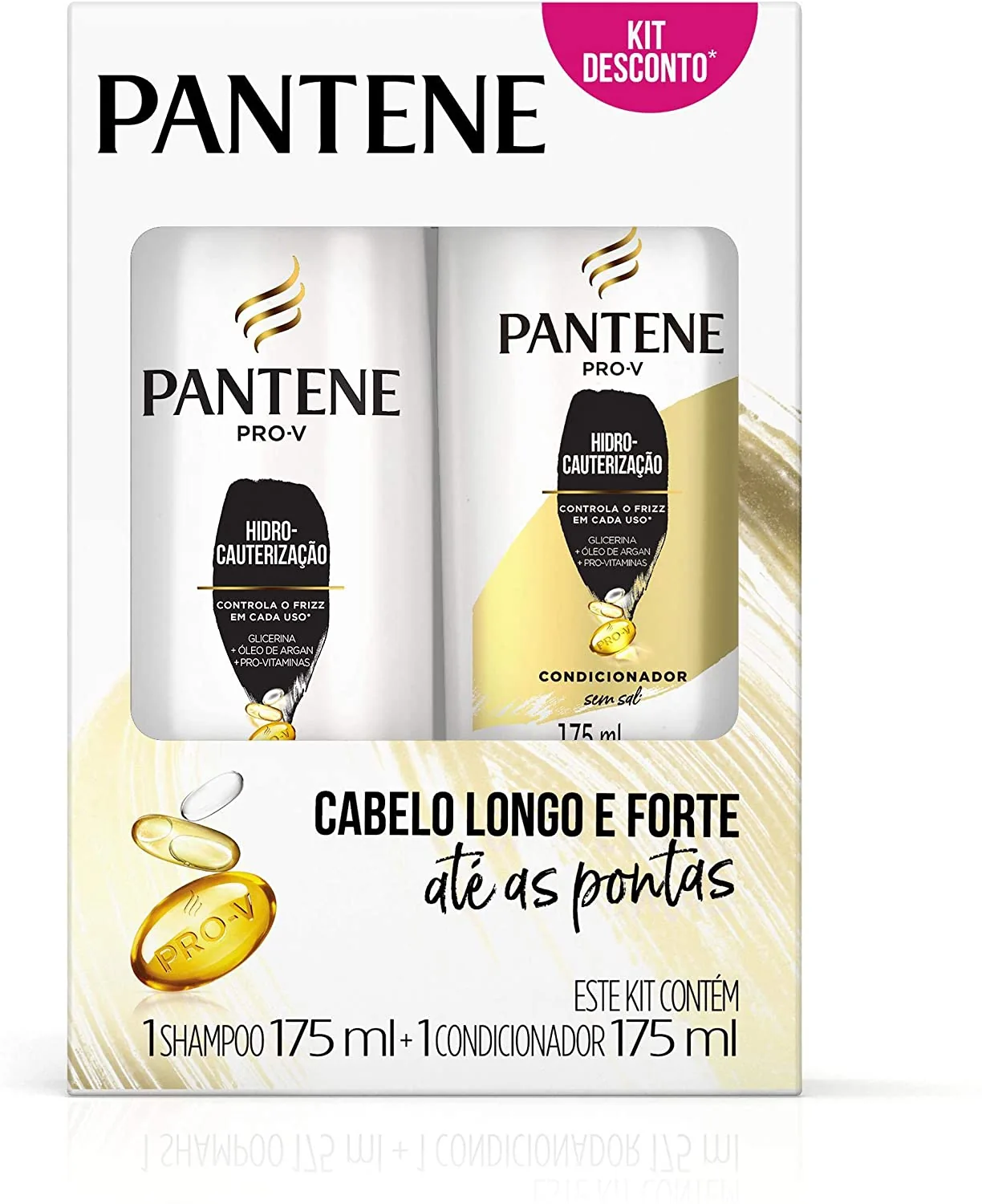 Kit de Shampoo 400ml e Condicionador 175ml Pantene Hidro-Cauterização