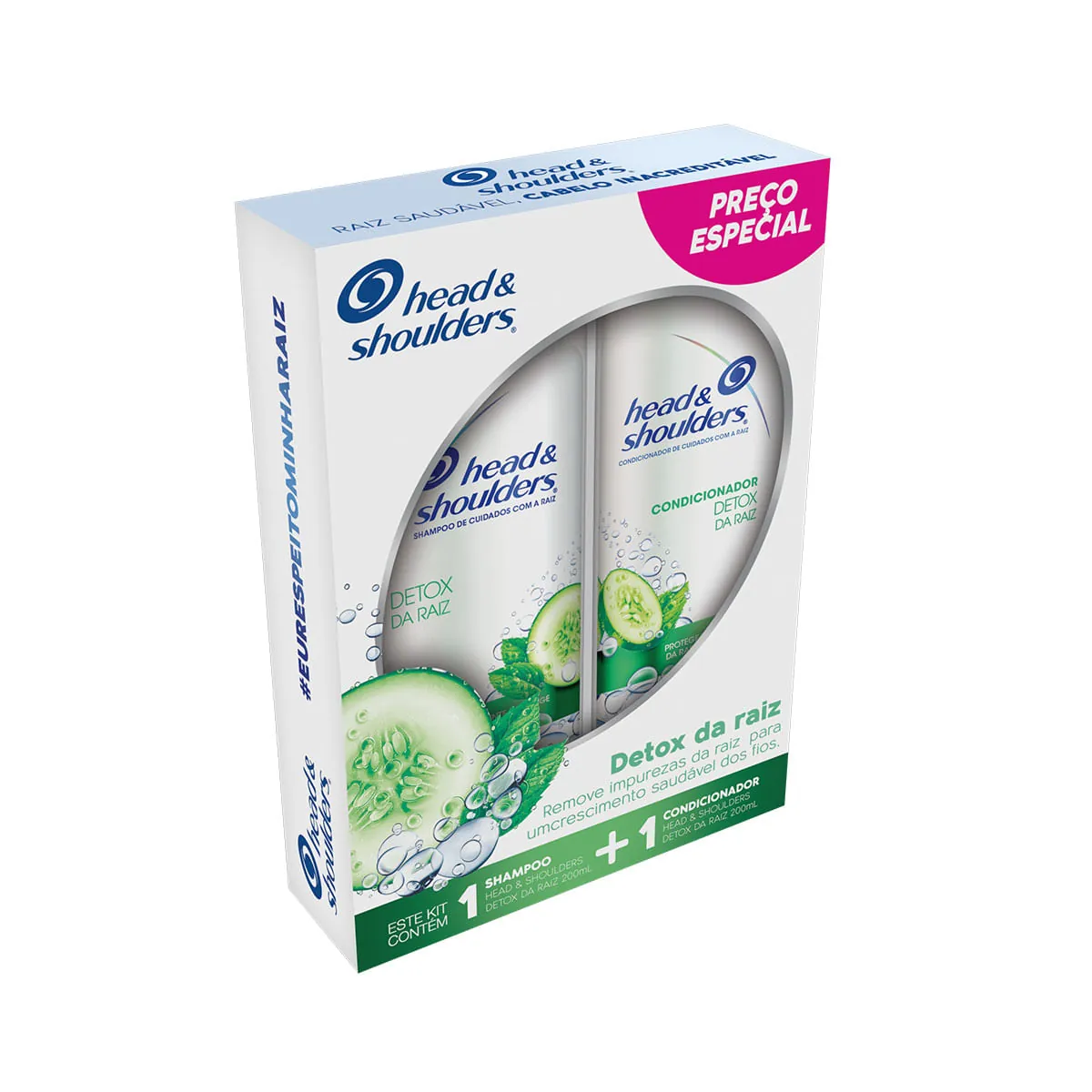 Kit Shampoo Condicionador Head Shoulders Detox Da Raiz 200ml Cada