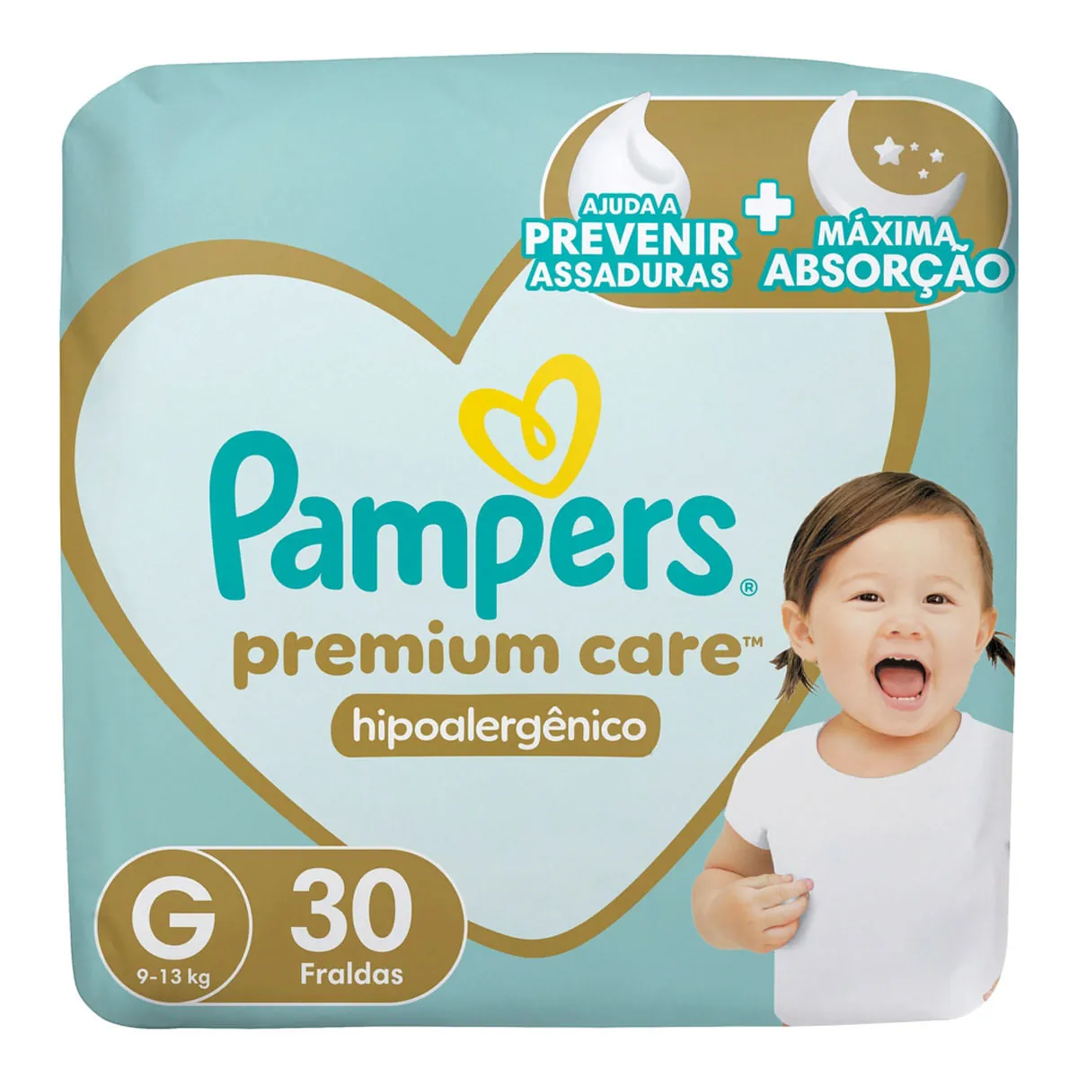 Fraldas Pampers Premium Care G 30 Unidades