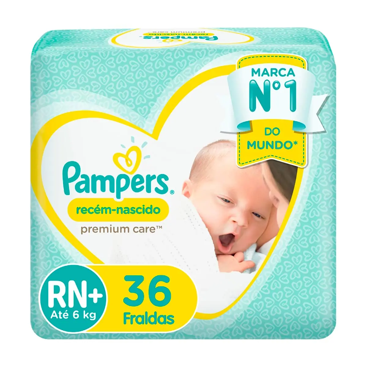 Fralda Pampers Premium Care Recém Nascido Plus com 36 unidades - 3 à 6 Kg