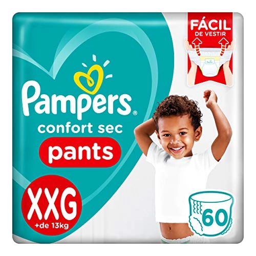 Fralda Descartável Infantil Pants Pampers Confort Sec Xxg Pacote 60 Unidades