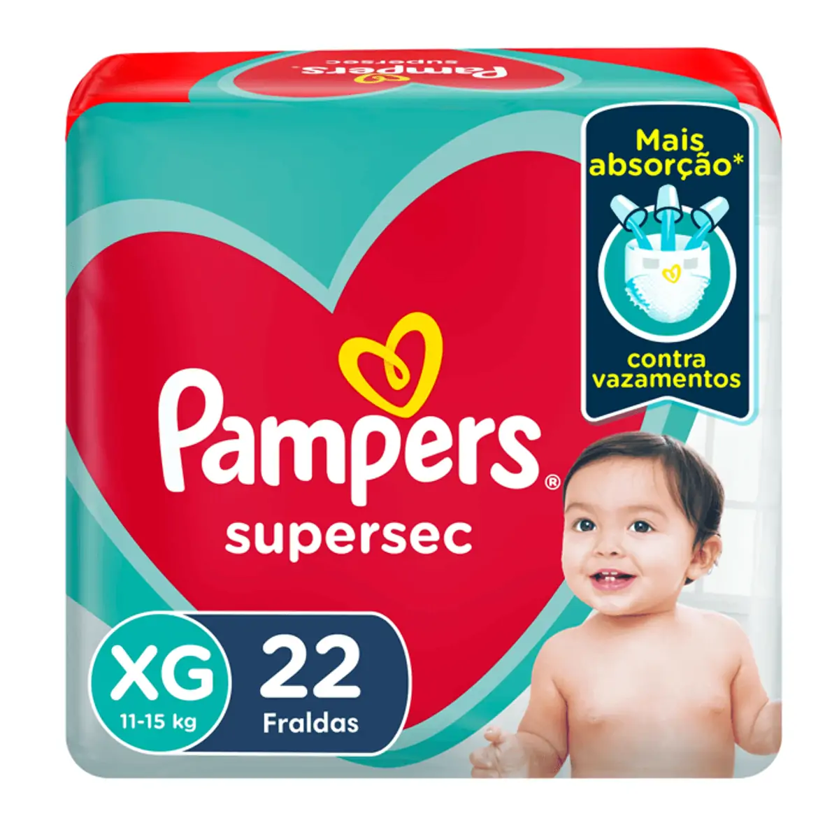 Fraldas Pampers Supersec XG 22 Unidades