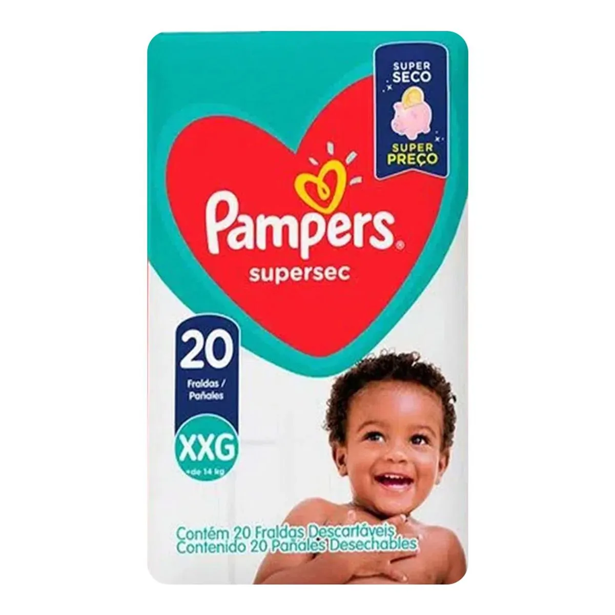 Fraldas Pampers Supersec XXG 20 Unidades