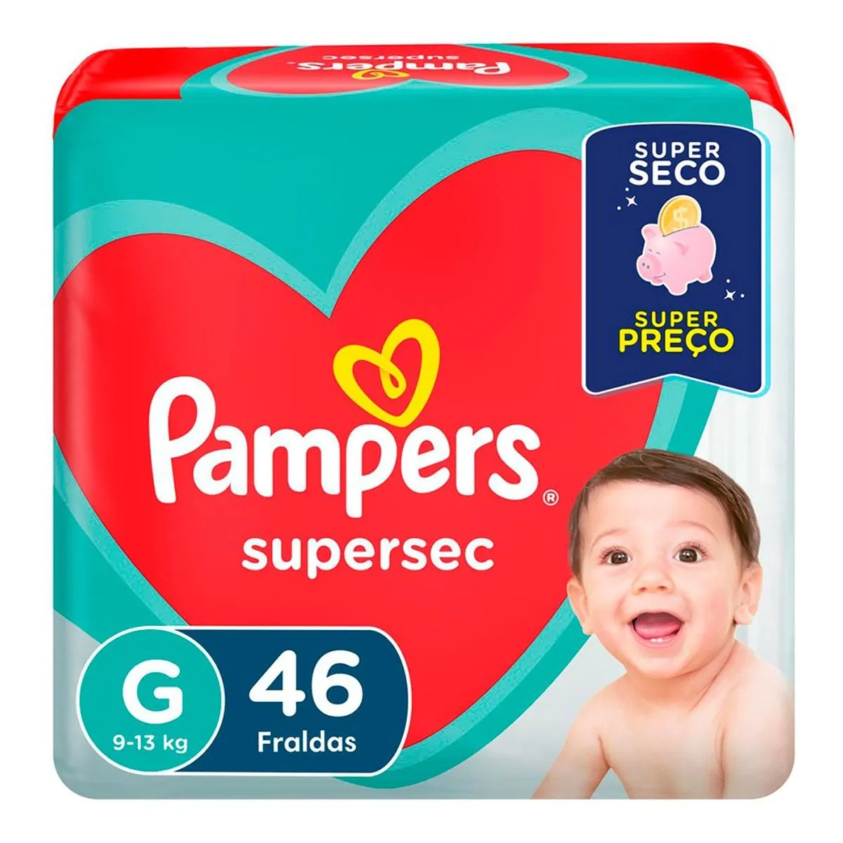 Fralda Descartável Pampers Supersec G 46 Unidades