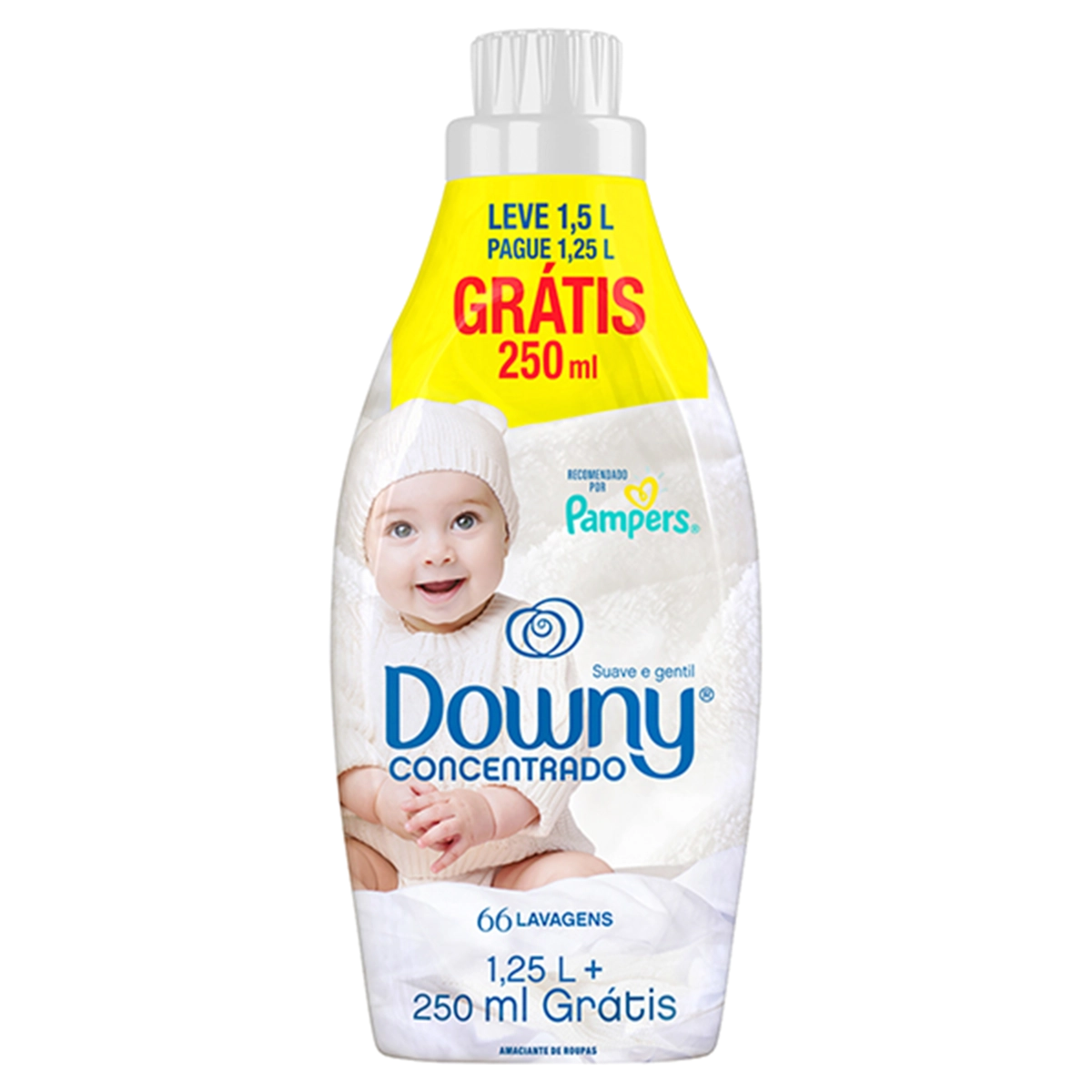 Amaciante De Roupa Concentrado Suave E Gentil Downy Frasco Leve 1,5l Pague 1,25l